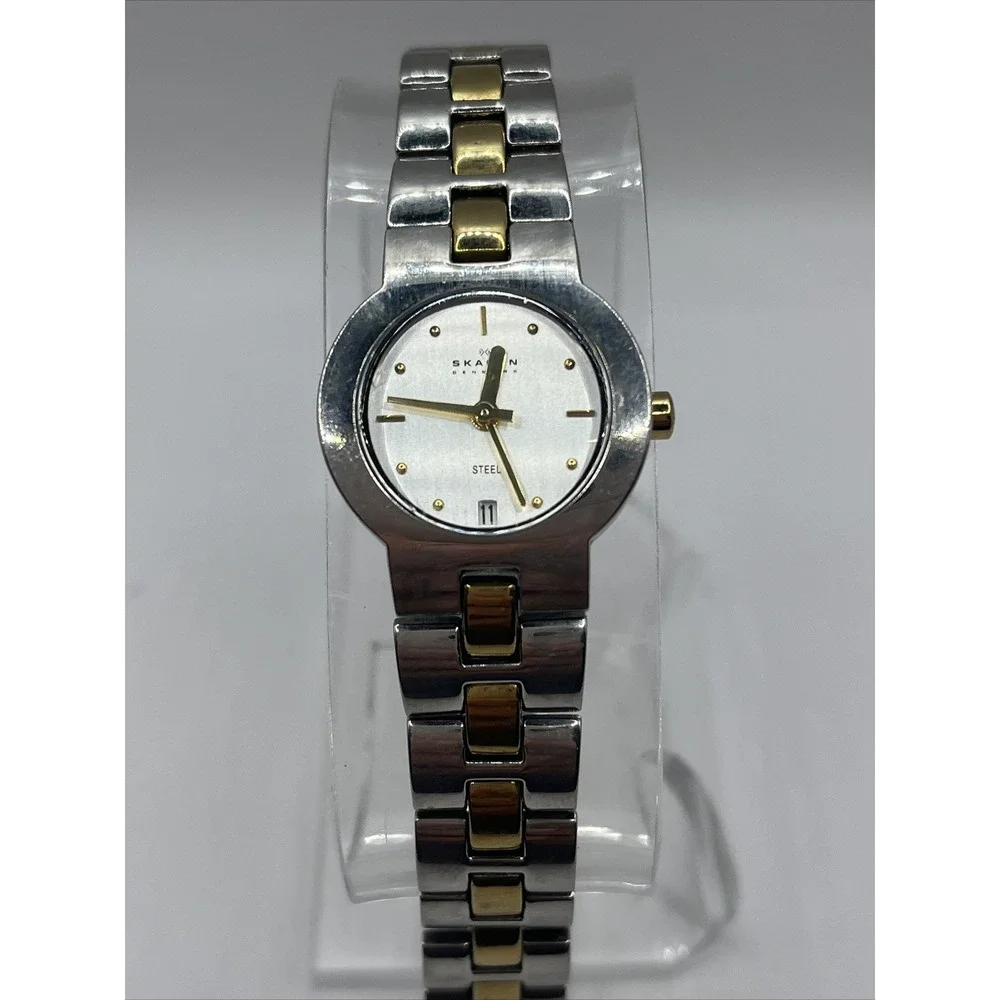 Skagen‎ Denmark 236SGX Two Tone Quartz Analog Ladies Watch- New Battery